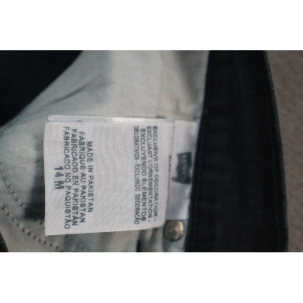 Levis 512 Perfectly Slimming Bootcut Jeans Womens‎ 14M Gray Charcoal Denim